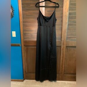 Lulu’s Black Satin Dress sz XL